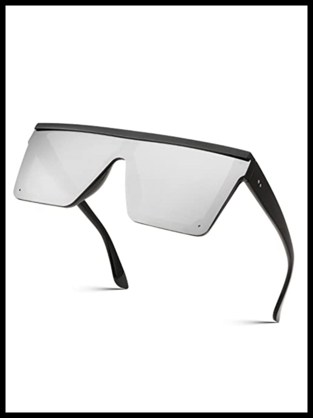 Oversized Sunglasses UV400 Flat Top Square Unisex Trendy Flat Top